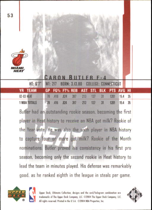 2003/2004 Ultimate Collection (Upper Deck) Basketball - Picture 87 of 242