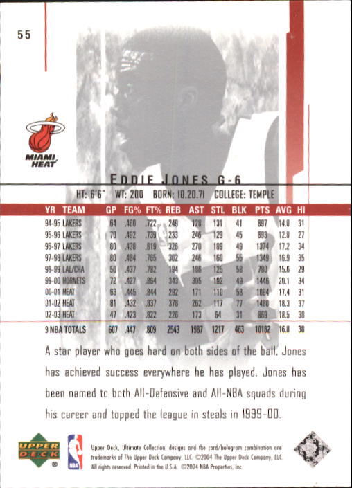 2003/2004 Ultimate Collection (Upper Deck) Basketball - Picture 91 of 242