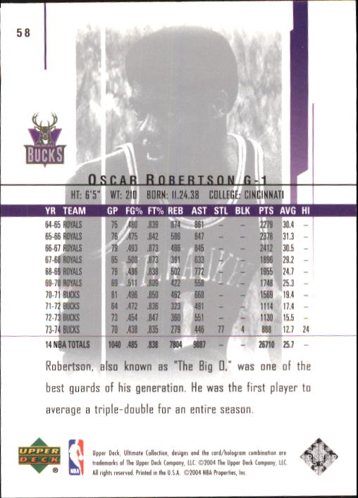 2003/2004 Ultimate Collection (Upper Deck) Basketball - Picture 95 of 242