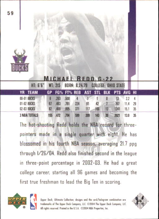 2003/2004 Ultimate Collection (Upper Deck) Basketball - Picture 97 of 242