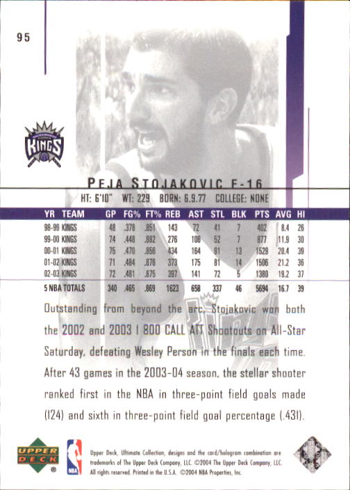2003/2004 Ultimate Collection (Upper Deck) Basketball - Picture 159 of 242