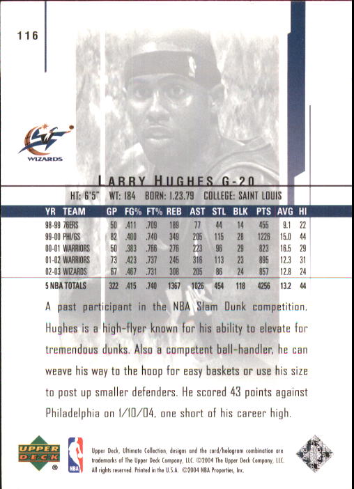 2003/2004 Ultimate Collection (Upper Deck) Basketball - Picture 193 of 242
