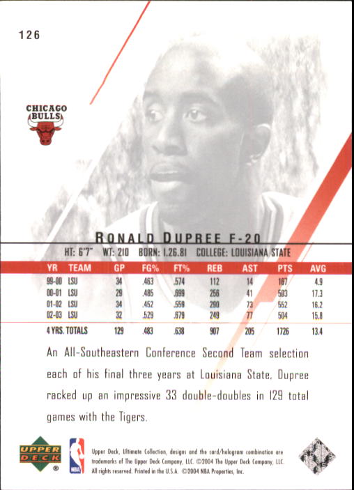 2003/2004 Ultimate Collection (Upper Deck) Basketball - Picture 209 of 242