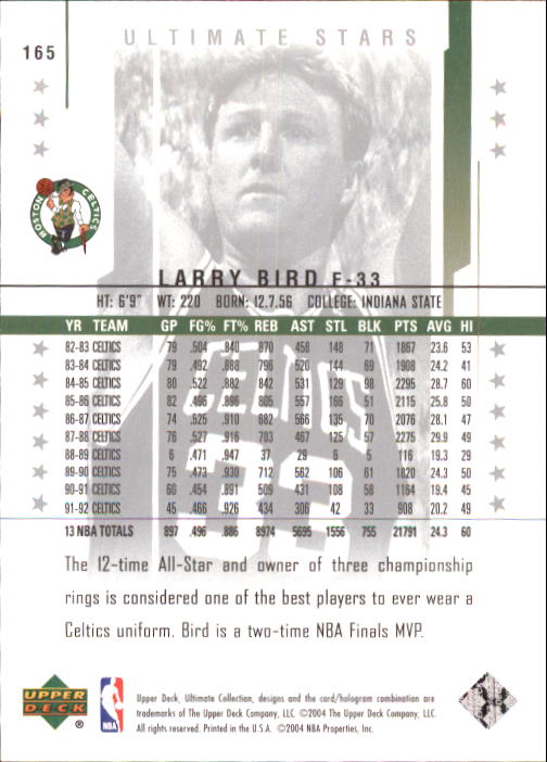 2003/2004 Ultimate Collection (Upper Deck) Basketball - Picture 211 of 242