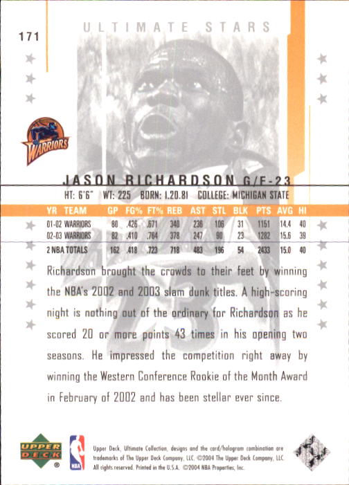 2003/2004 Ultimate Collection (Upper Deck) Basketball - Picture 216 of 242
