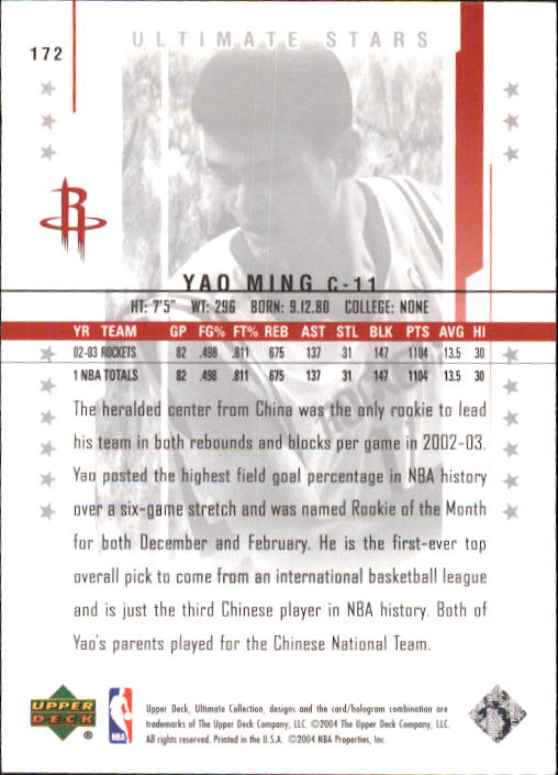2003/2004 Ultimate Collection (Upper Deck) Basketball - Picture 218 of 242