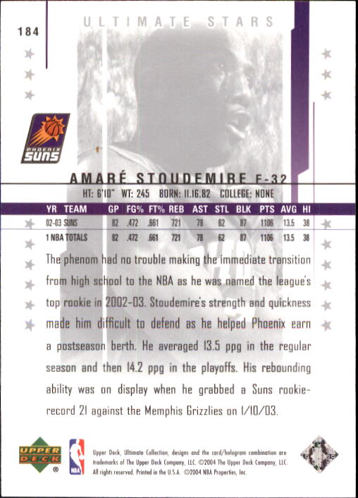 2003/2004 Ultimate Collection (Upper Deck) Basketball - Picture 234 of 242