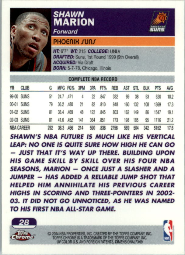 2003/2004 Topps Chrome Basketball Part 1 Main Set Cards - Picture 24 of 141