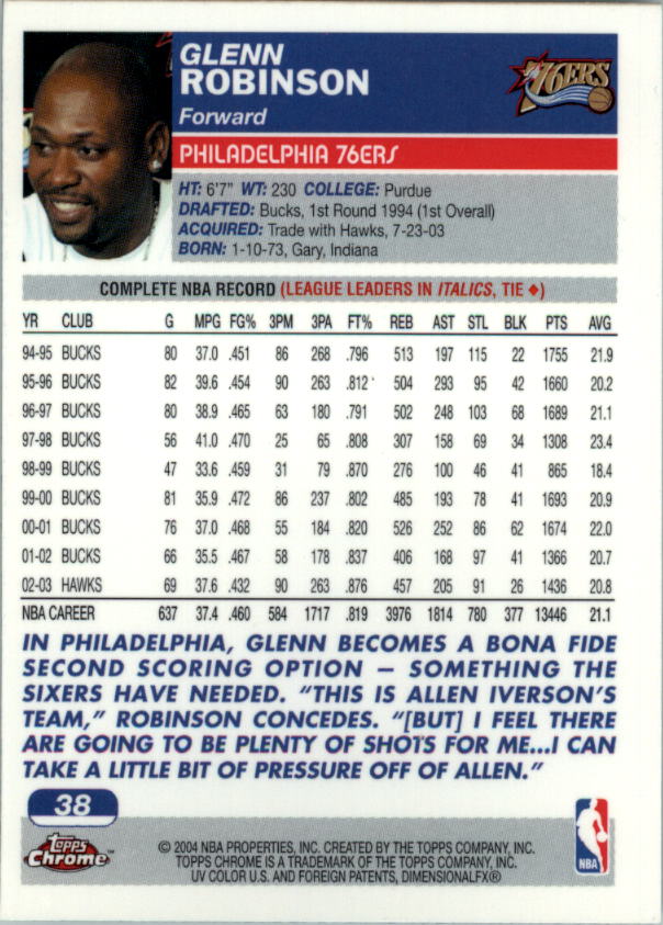2003/2004 Topps Chrome Basketball Part 1 Main Set Cards - Picture 32 of 141