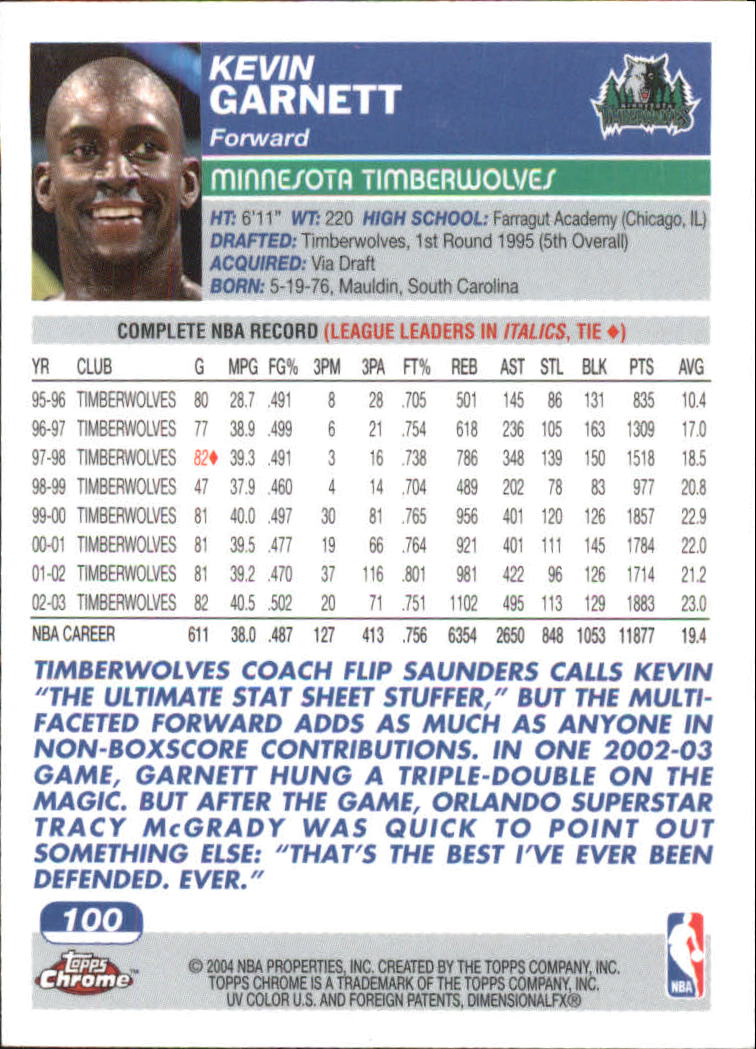 2003/2004 Topps Chrome Basketball Part 1 Main Set Cards - Picture 68 of 141