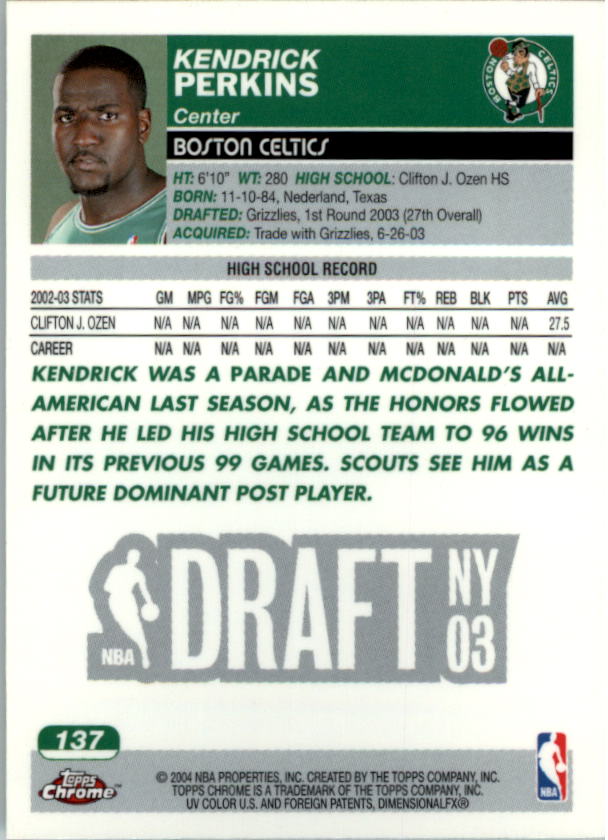2003/2004 Topps Chrome Basketball Part 1 Main Set Cards - Picture 105 of 141