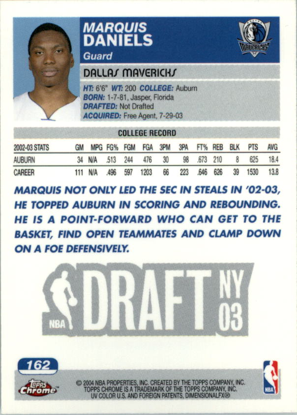 2003/2004 Topps Chrome Basketball Part 1 Main Set Cards - Picture 141 of 141