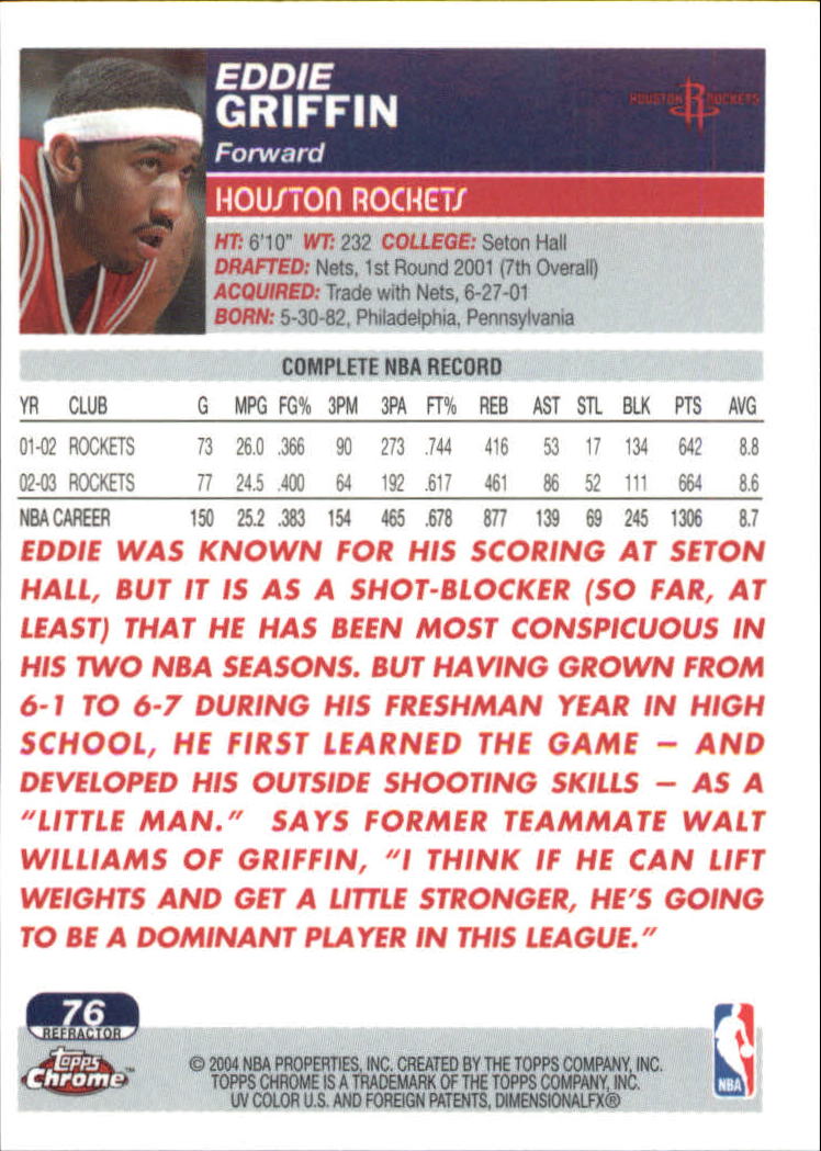 2003/2004 Topps cromo baloncesto parte 2 refractores y tarjetas reliquias - Imagen 9 de 25