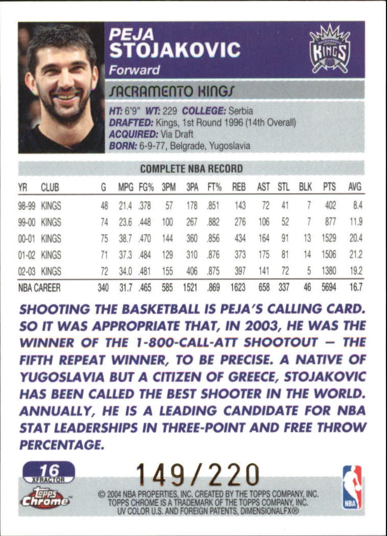 2003/2004 Topps cromo baloncesto parte 2 refractores y tarjetas reliquias - Imagen 25 de 25