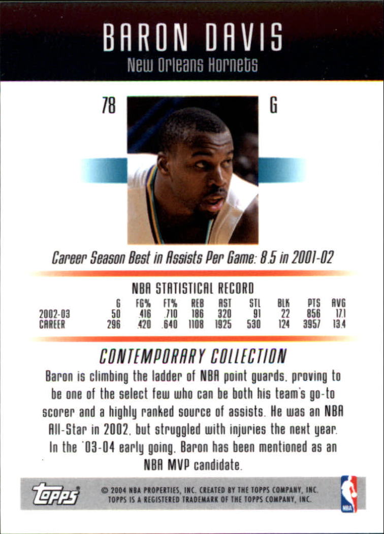 2003-04 Topps Contemporary Collection BK (A2260) - Vous Choisissez - 10+ Free Ship - Photo 29 sur 55