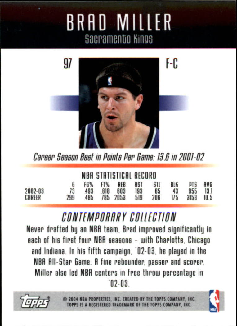 2003-04 Topps Contemporary Collection BK (A2260) - Vous Choisissez - 10+ Free Ship - Photo 39 sur 55