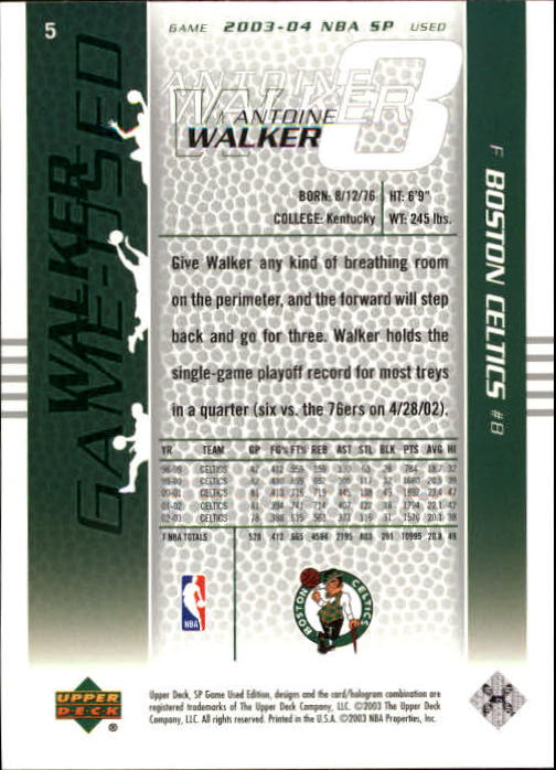 2003/2004 juego SP usado (cubierta superior) baloncesto - Imagen 9 de 146
