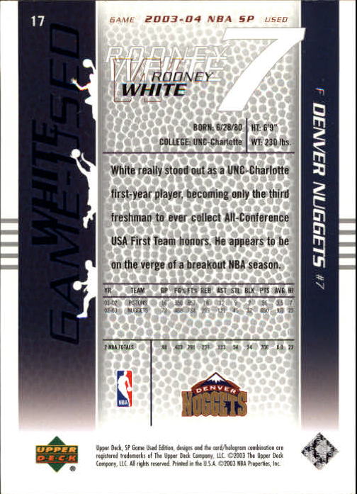 2003/2004 juego SP usado (cubierta superior) baloncesto - Imagen 19 de 146
