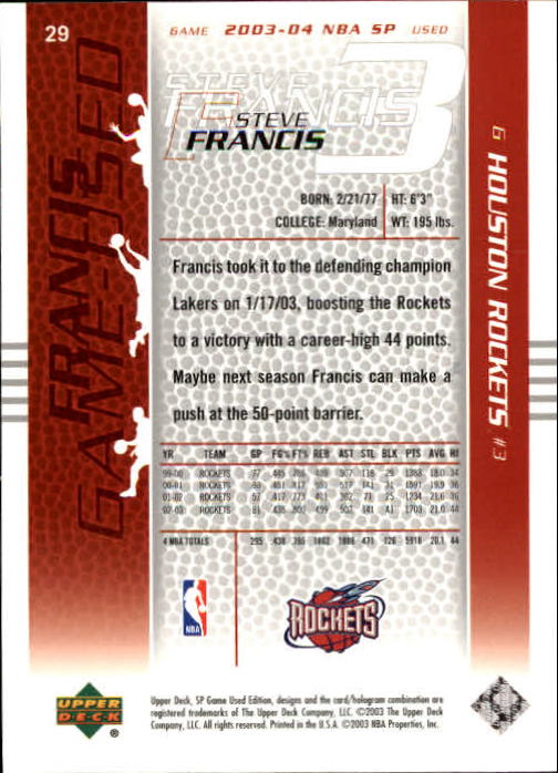 2003/2004 juego SP usado (cubierta superior) baloncesto - Imagen 37 de 146