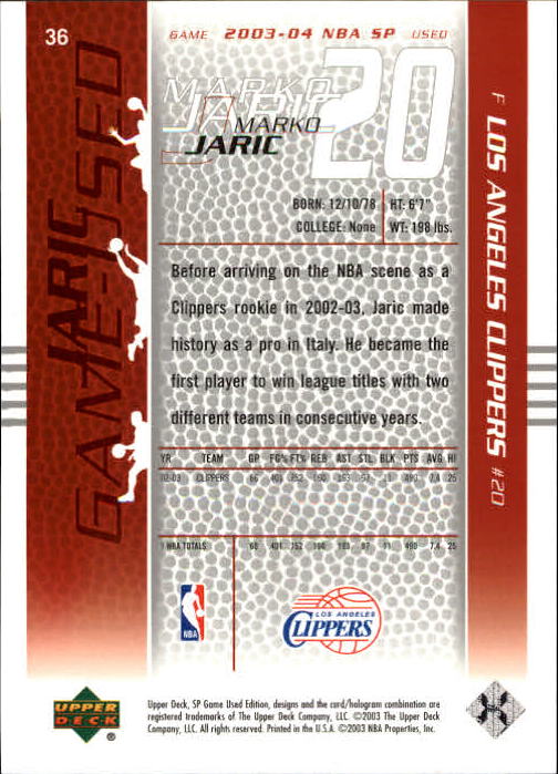 2003/2004 juego SP usado (cubierta superior) baloncesto - Imagen 49 de 146