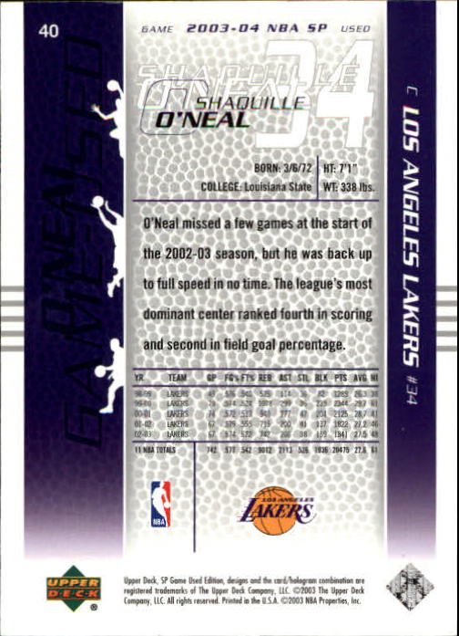 2003/2004 juego SP usado (cubierta superior) baloncesto - Imagen 53 de 146