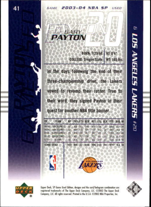 2003/2004 juego SP usado (cubierta superior) baloncesto - Imagen 55 de 146