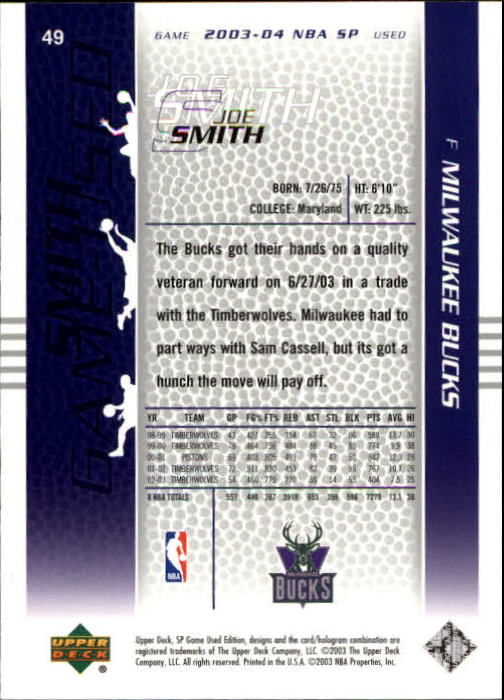 2003/2004 juego SP usado (cubierta superior) baloncesto - Imagen 63 de 146