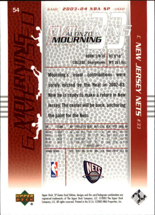 2003/2004 juego SP usado (cubierta superior) baloncesto - Imagen 71 de 146