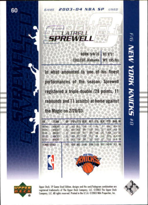 2003/2004 juego SP usado (cubierta superior) baloncesto - Imagen 78 de 146