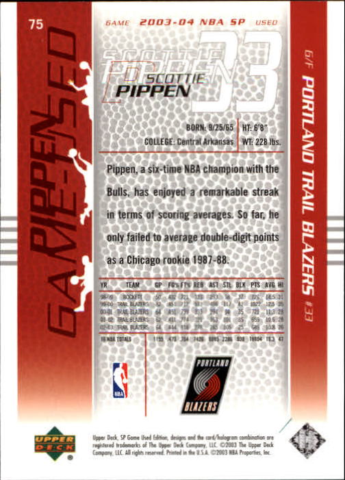 2003/2004 juego SP usado (cubierta superior) baloncesto - Imagen 100 de 146
