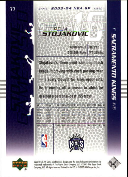 2003/2004 juego SP usado (cubierta superior) baloncesto - Imagen 104 de 146