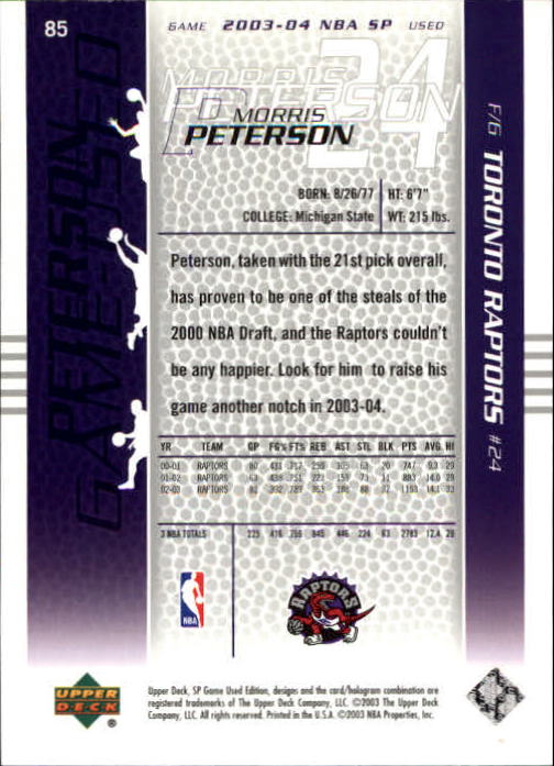 2003/2004 juego SP usado (cubierta superior) baloncesto - Imagen 114 de 146