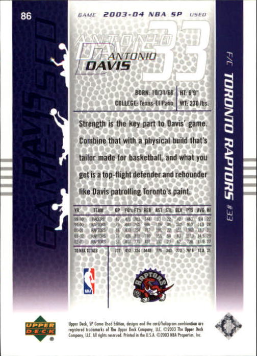 2003/2004 juego SP usado (cubierta superior) baloncesto - Imagen 116 de 146