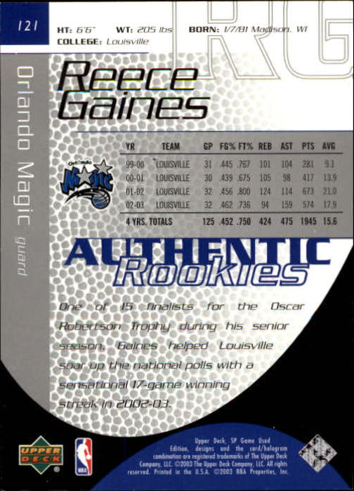 2003/2004 juego SP usado (cubierta superior) baloncesto - Imagen 124 de 146