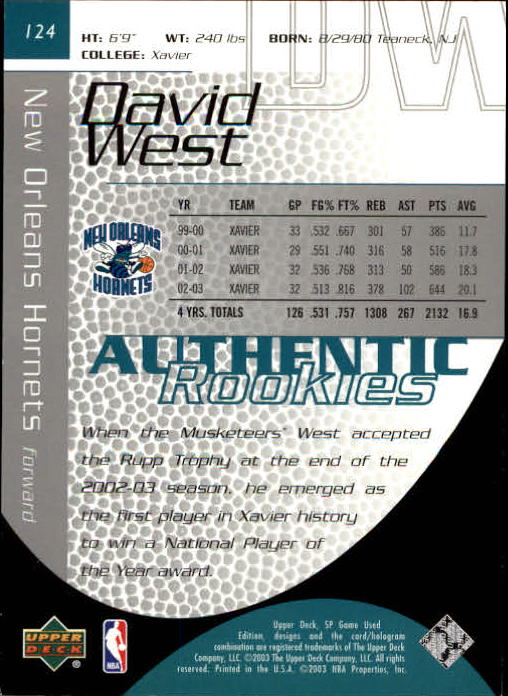 2003/2004 juego SP usado (cubierta superior) baloncesto - Imagen 126 de 146