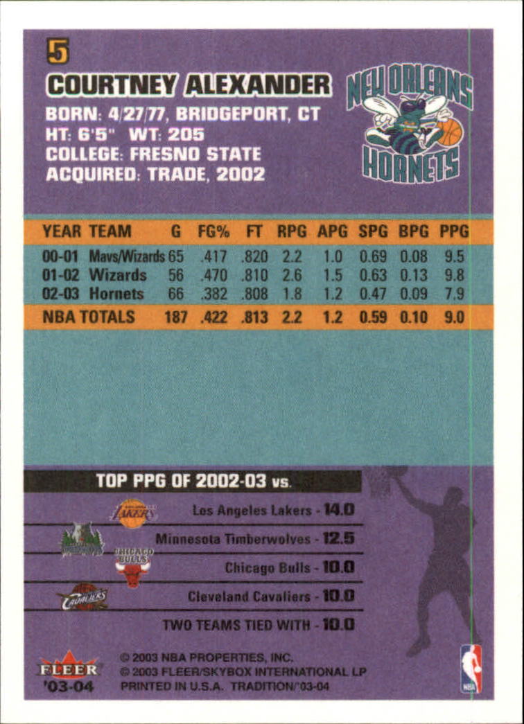 2003/2004 Fleer Tradition Basketball Part 1 Main Set Cards #1 to #150 - Picture 11 of 297