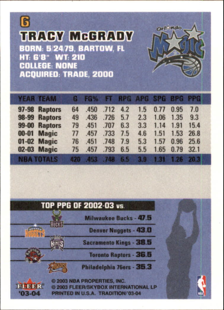 2003/2004 Fleer Tradition Basketball Part 1 Main Set Cards #1 to #150 - Picture 13 of 297