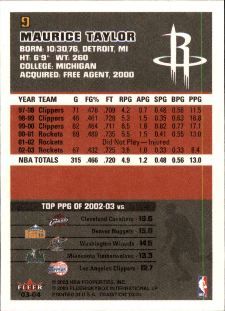 2003/2004 Fleer Tradition Basketball Part 1 Main Set Cards #1 to #150 - Picture 19 of 297