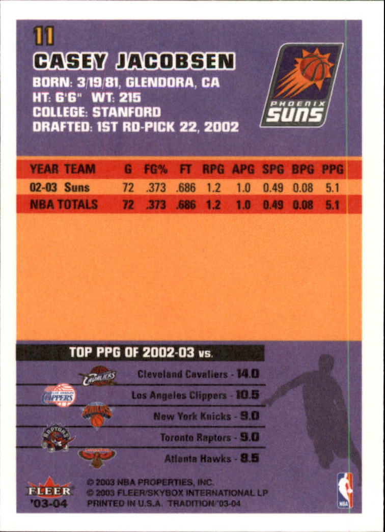 2003/2004 Fleer Tradition Basketball Part 1 Main Set Cards #1 to #150 - Picture 23 of 297