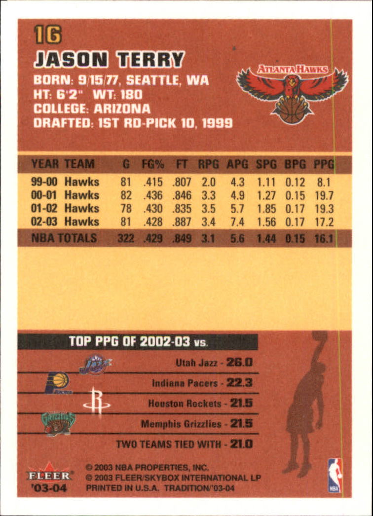 2003/2004 Fleer Tradition Basketball Part 1 Main Set Cards #1 to #150 - Picture 33 of 297