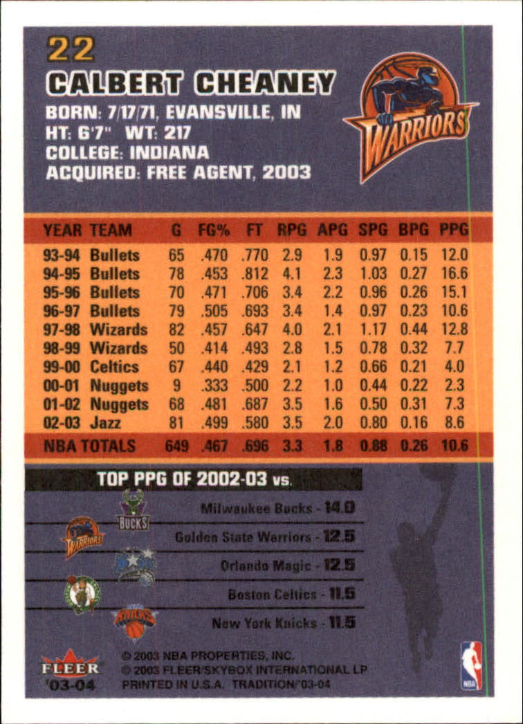 2003/2004 Fleer Tradition Basketball Part 1 Main Set Cards #1 to #150 - Picture 43 of 297