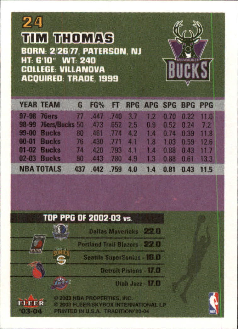 2003/2004 Fleer Tradition Basketball Part 1 Main Set Cards #1 to #150 - Picture 47 of 297