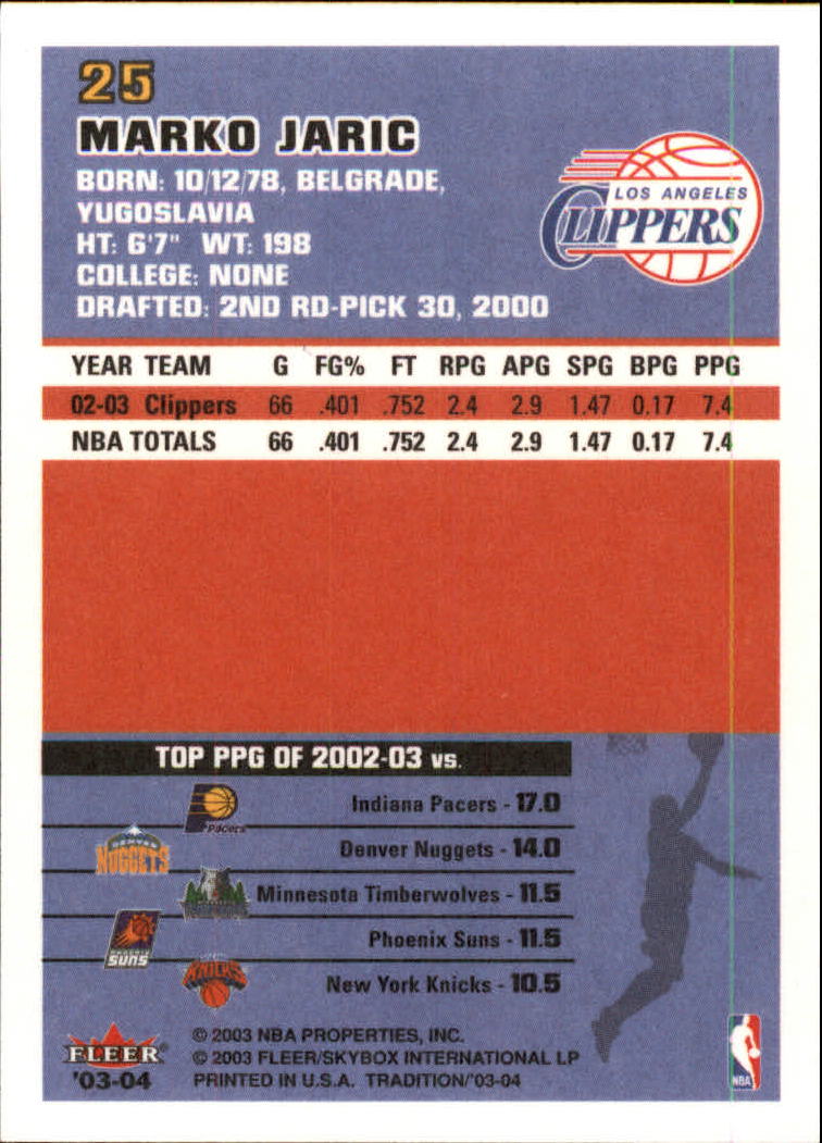 2003/2004 Fleer Tradition Basketball Part 1 Main Set Cards #1 to #150 - Picture 49 of 297