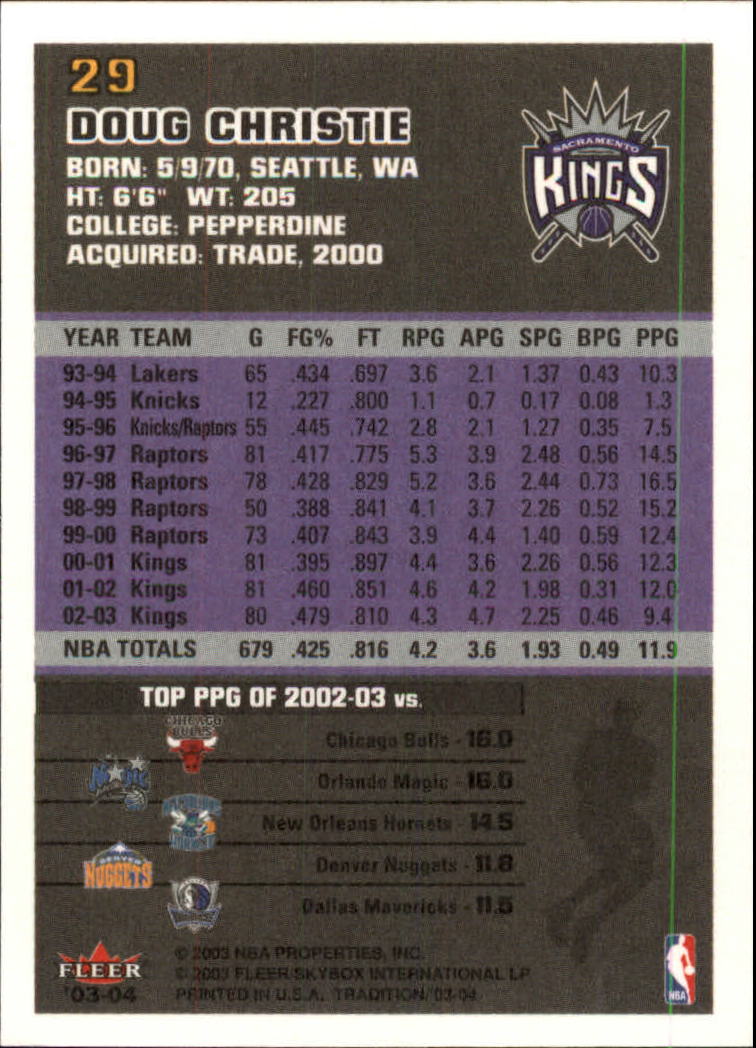 2003/2004 Fleer Tradition Basketball Part 1 Main Set Cards #1 to #150 - Picture 57 of 297