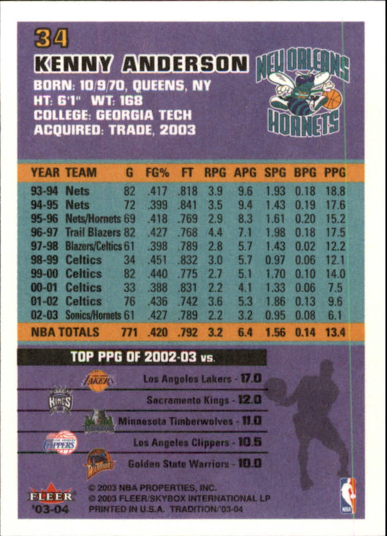 2003/2004 Fleer Tradition Basketball Part 1 Main Set Cards #1 to #150 - Picture 67 of 297