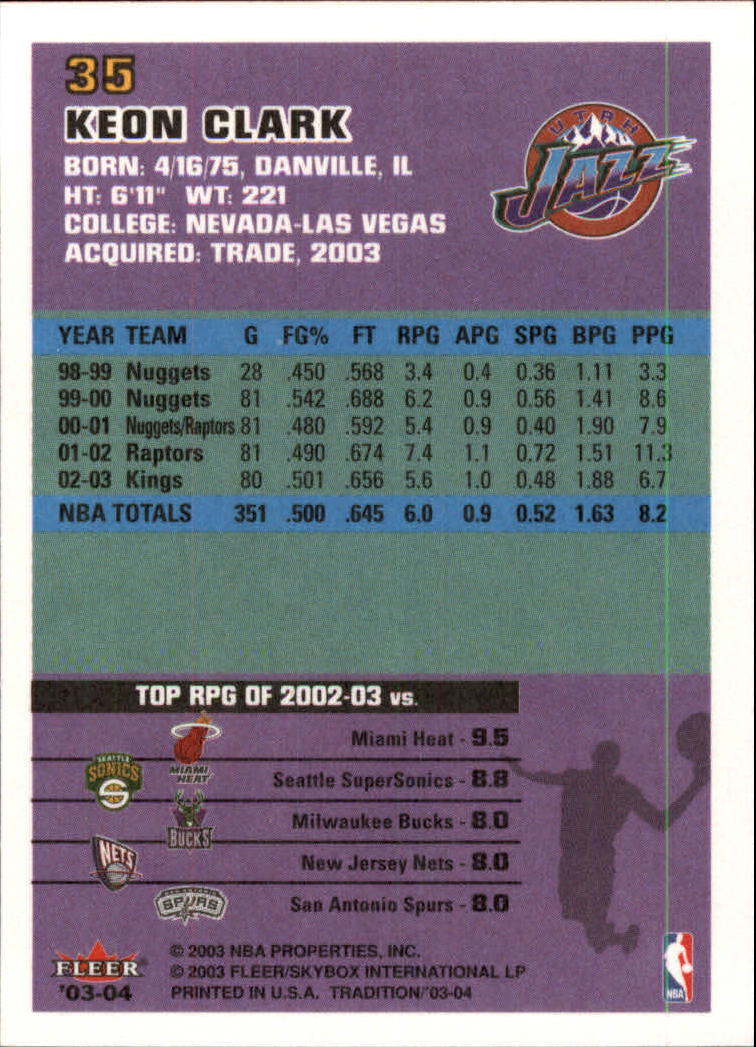 2003/2004 Fleer Tradition Basketball Part 1 Main Set Cards #1 to #150 - Picture 69 of 297