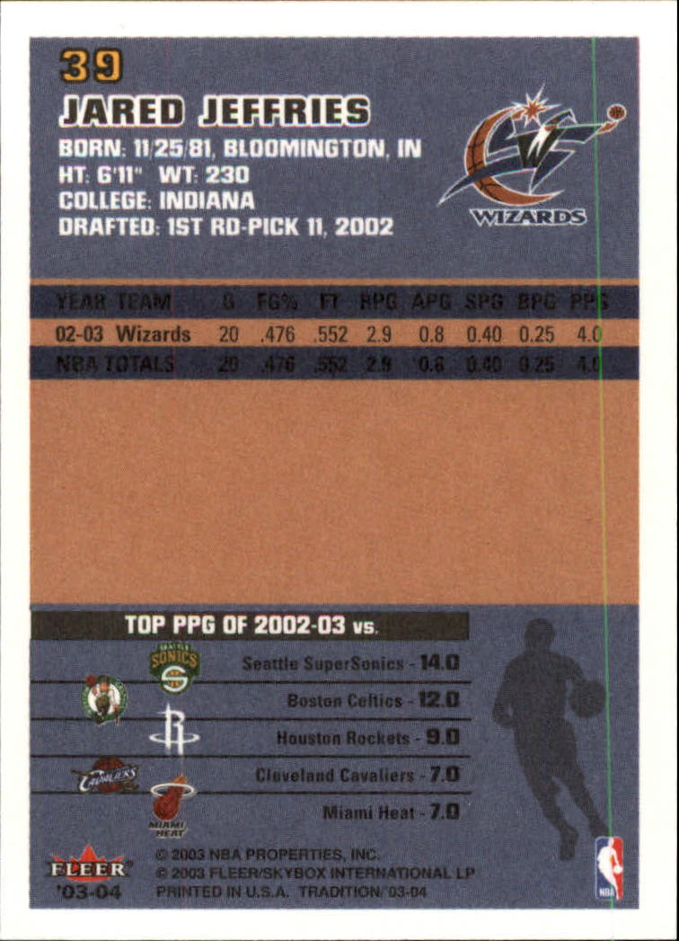2003/2004 Fleer Tradition Basketball Part 1 Main Set Cards #1 to #150 - Picture 77 of 297