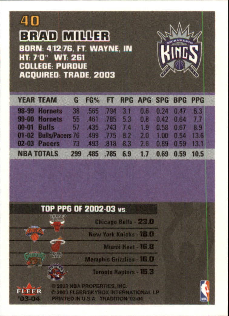 2003/2004 Fleer Tradition Basketball Part 1 Main Set Cards #1 to #150 - Picture 79 of 297