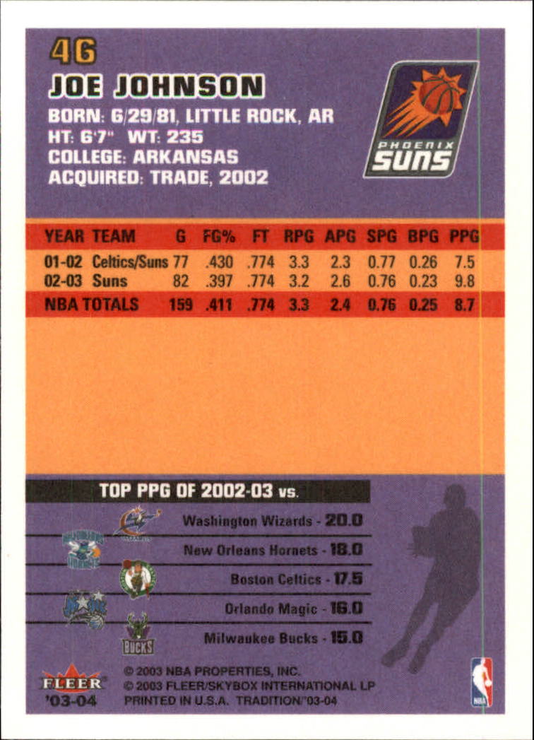 2003/2004 Fleer Tradition Basketball Part 1 Main Set Cards #1 to #150 - Picture 91 of 297