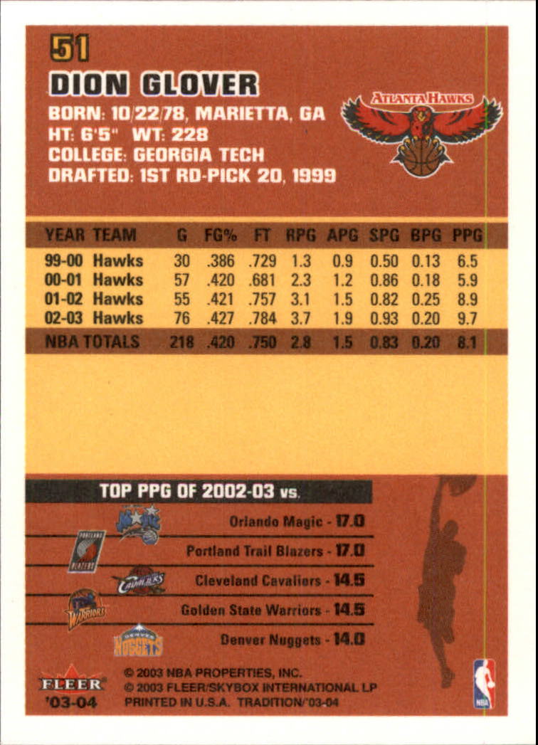 2003/2004 Fleer Tradition Basketball Part 1 Main Set Cards #1 to #150 - Picture 101 of 297